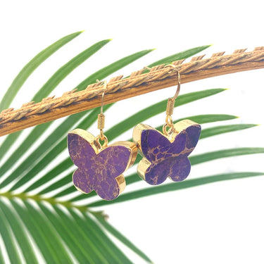 Dance Of The Butterflies Jasper Drop Earrings YourSoulPlace.com